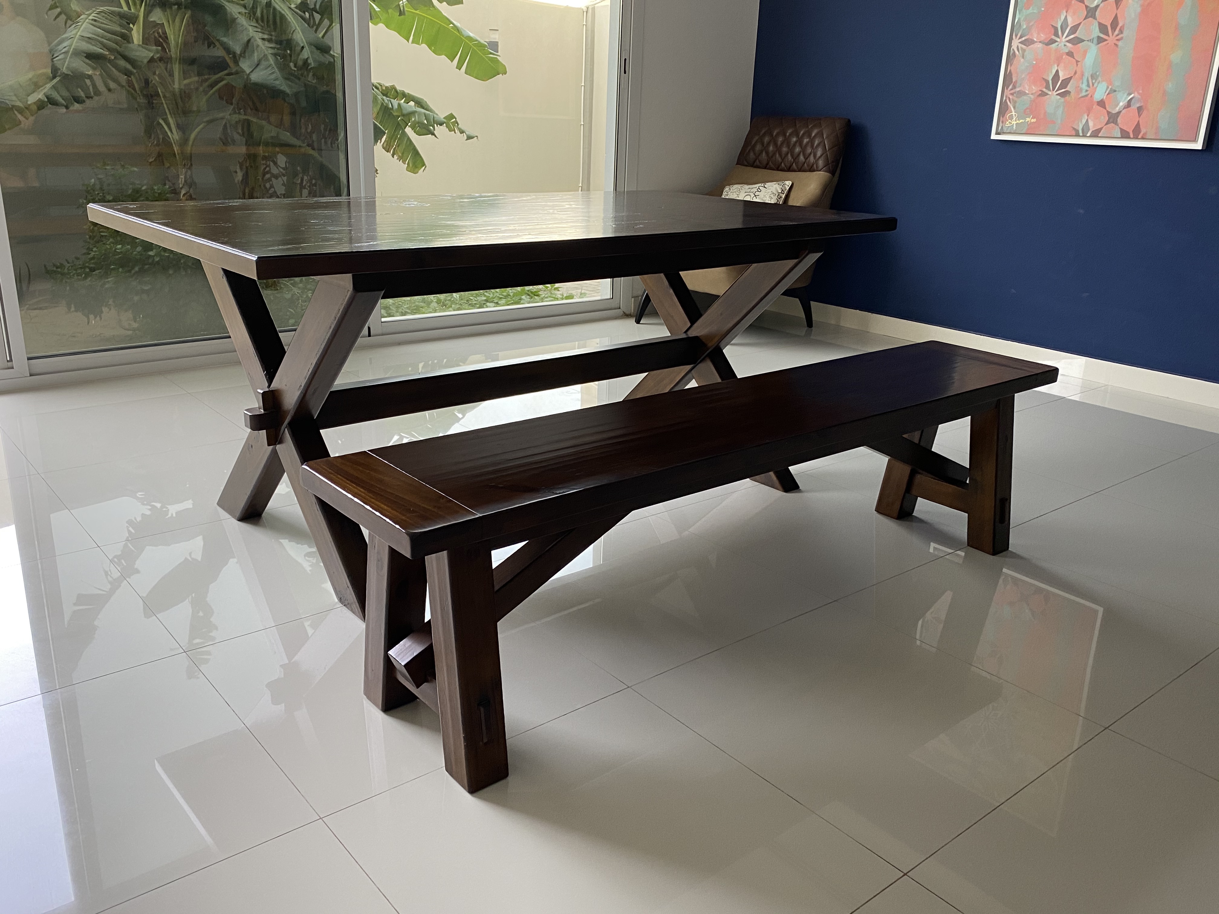 Dining Table & Bench Mums in Bahrain